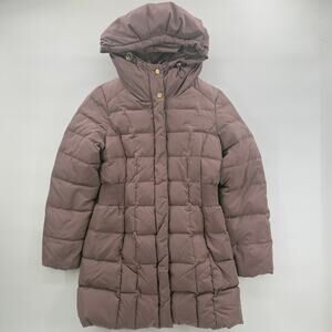 Cole Haan Signature Women’s Down Puffer Coat Hooded Taupe Small